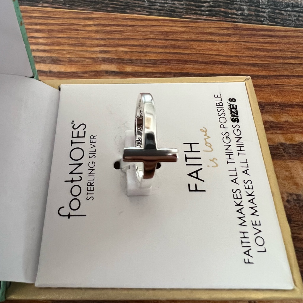Footnotes Faith Ring 19$